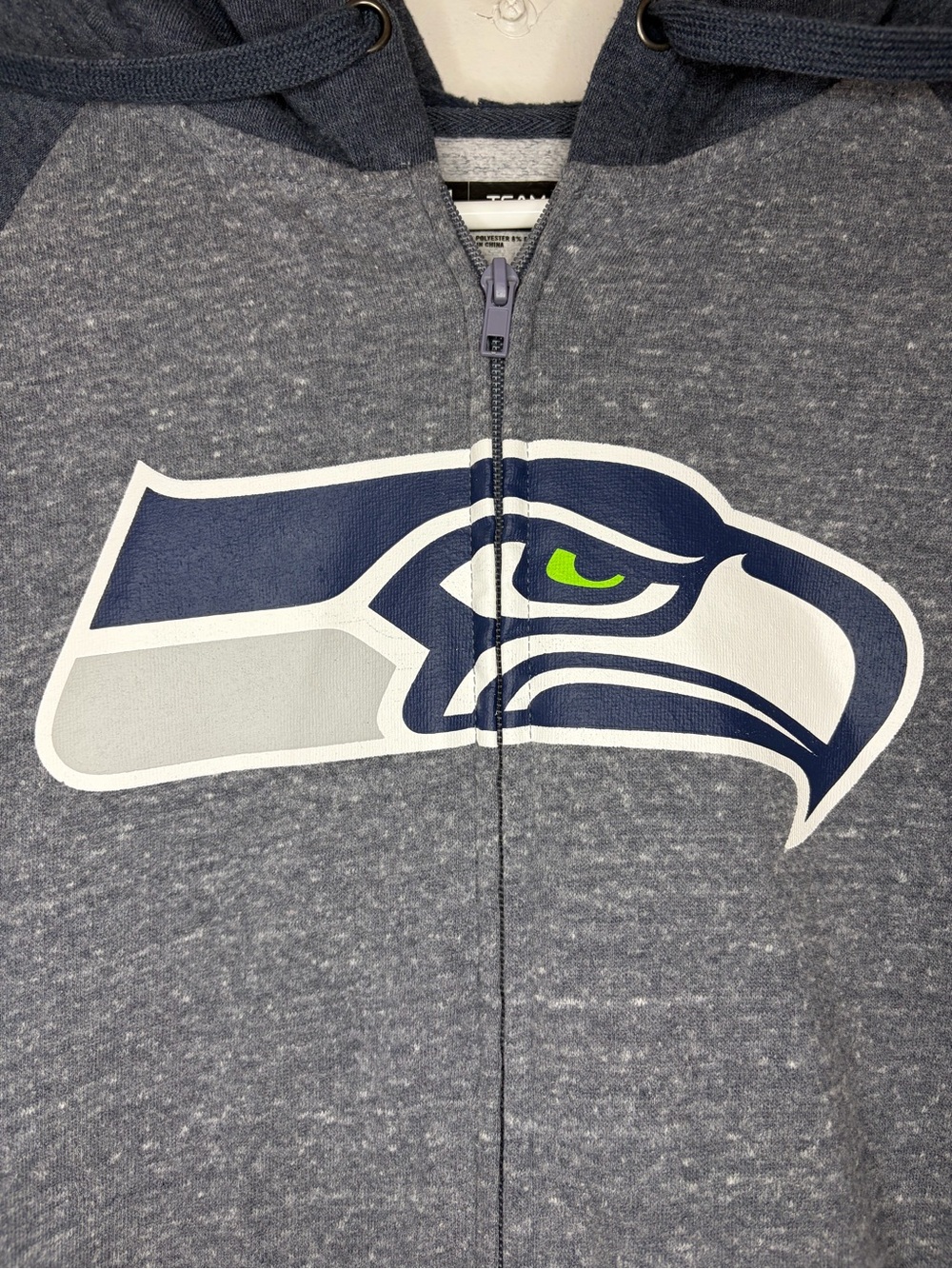 Seattle Seahawks NFL Team Apparel Full Zip Gray Hoodie Women’s Large - Picture 4 of 7